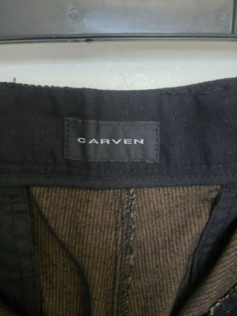 Carven Mens Brown Corduroy Pants 36x31 Straight Trousers Vtg Size US 36 EU 46